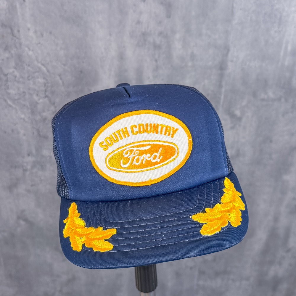 Vintage VTG 1990's 90's Ford Navy Trucker Hat